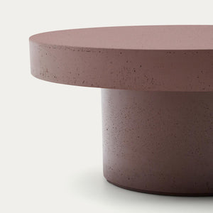 Kave Home Aiguablava salontafel Ø90 cm cement Terracotta