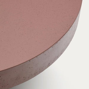 Kave Home Aiguablava salontafel Ø90 cm cement Terracotta
