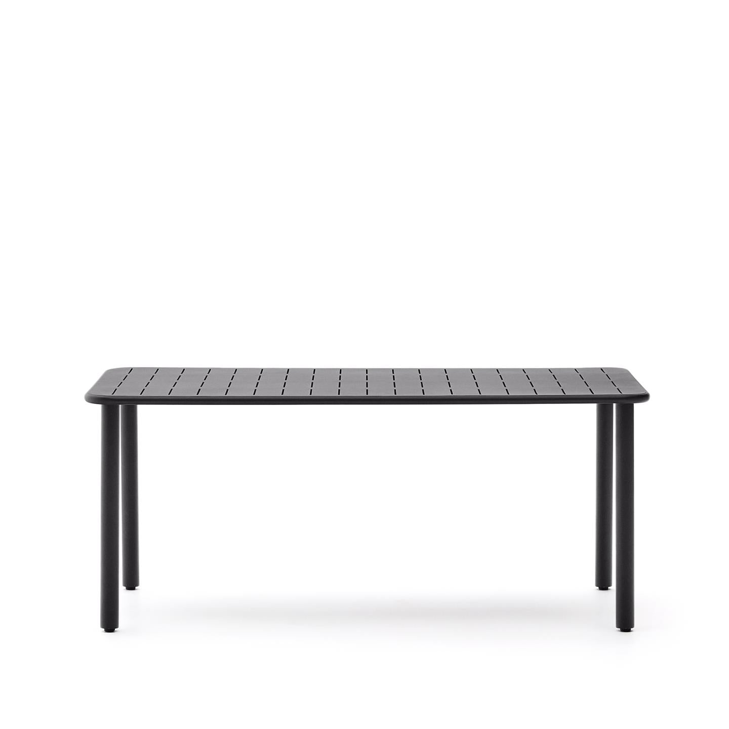 Kave Home Brai tuintafel 180x90 cm gegalvaniseerd Donkergrijs