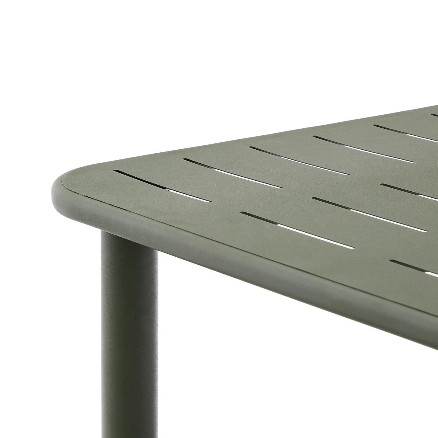 Kave Home Brai tuintafel 180x90 cm gegalvaniseerd Groen