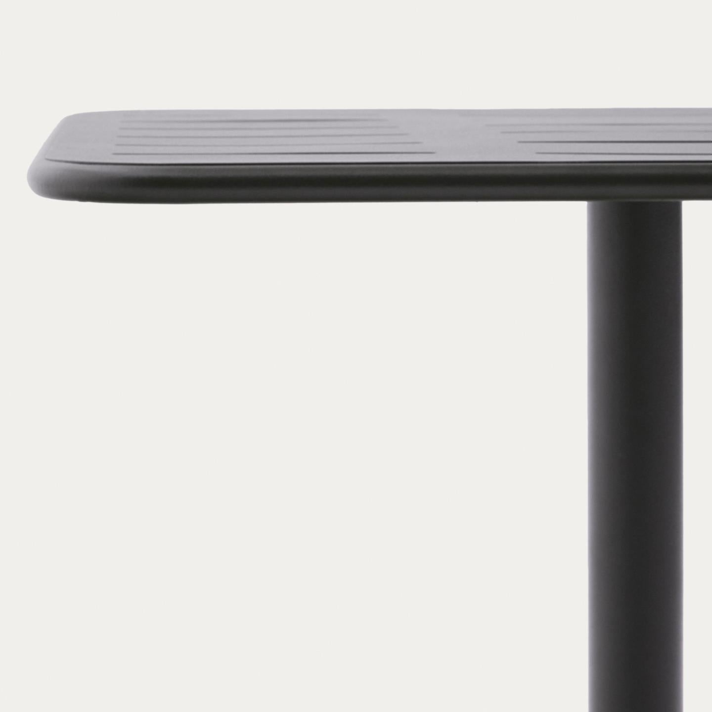 Kave Home Brai tuintafel 70x70 cm gegalvaniseerd Donkergrijs