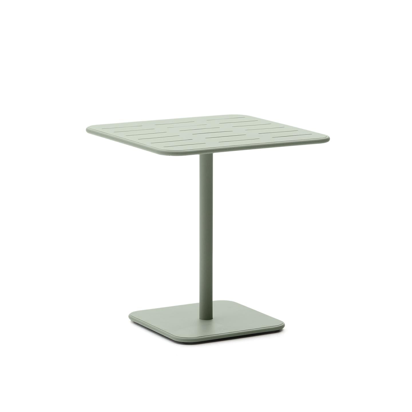 Kave Home Brai tuintafel 70x70 cm gegalvaniseerd Turquoise
