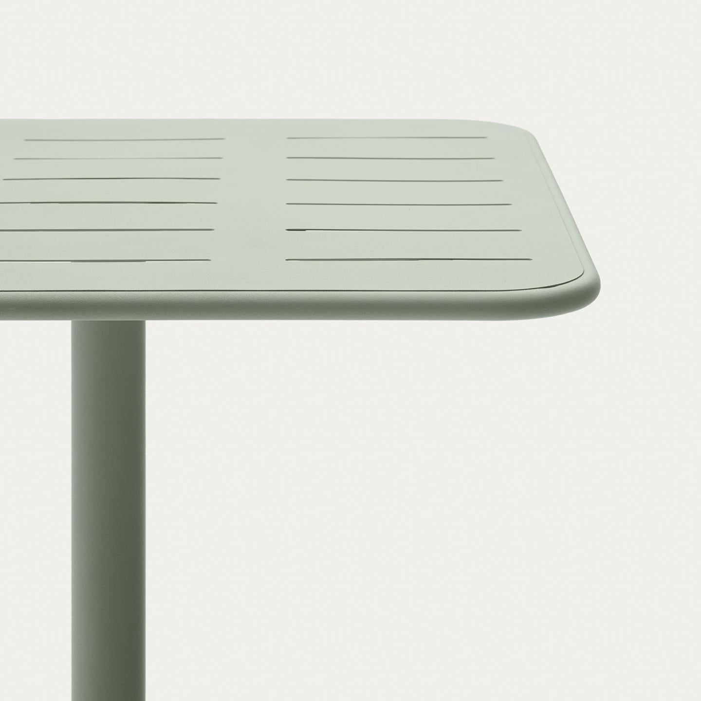 Kave Home Brai tuintafel 70x70 cm gegalvaniseerd Turquoise