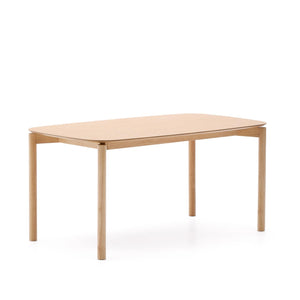 Kave Home Indara eettafel rechthoekig 160x90 cm Naturel