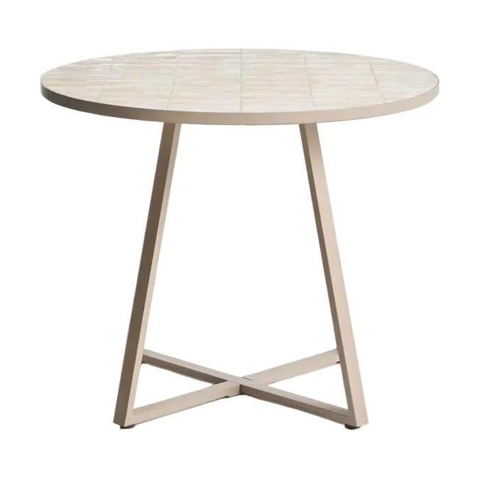 Kave Home Tella tuintafel Ø90 cm Beige