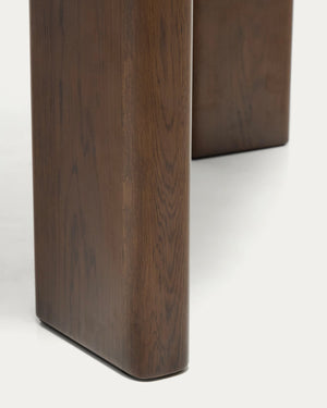 Kave Home Jondal eettafel uitschuifbaar 200(286)x100 cm eiken fineer Noten