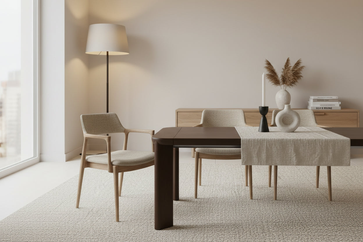 Kave Home Jondal eettafel uitschuifbaar 200(286)x100 cm eiken fineer Noten