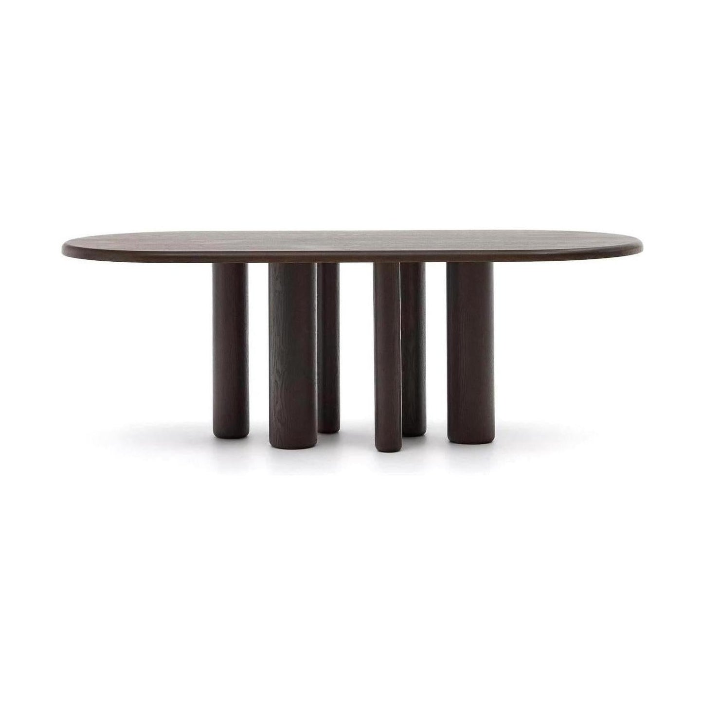 Kave Home Mailen eettafel 220x105 cm fineer essen donker