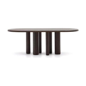 Kave Home Mailen eettafel 220x105 cm fineer essen donker