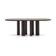 Kave Home Mailen eettafel 220x105 cm fineer essen donker