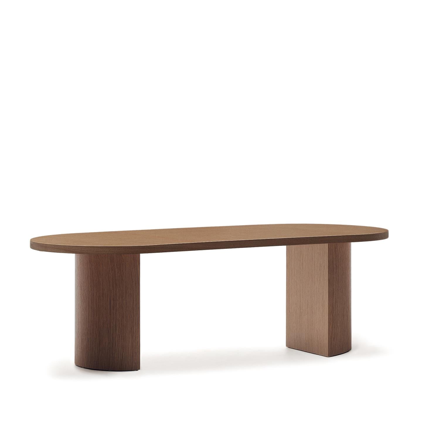 Kave Home Nealy eettafel 240x100 cm walnoot