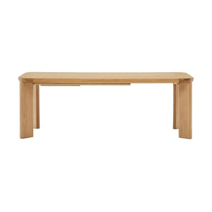 Kave Home Jondal eettafel uitschuifbaar 200(286)x100 cm eiken fineer Naturel