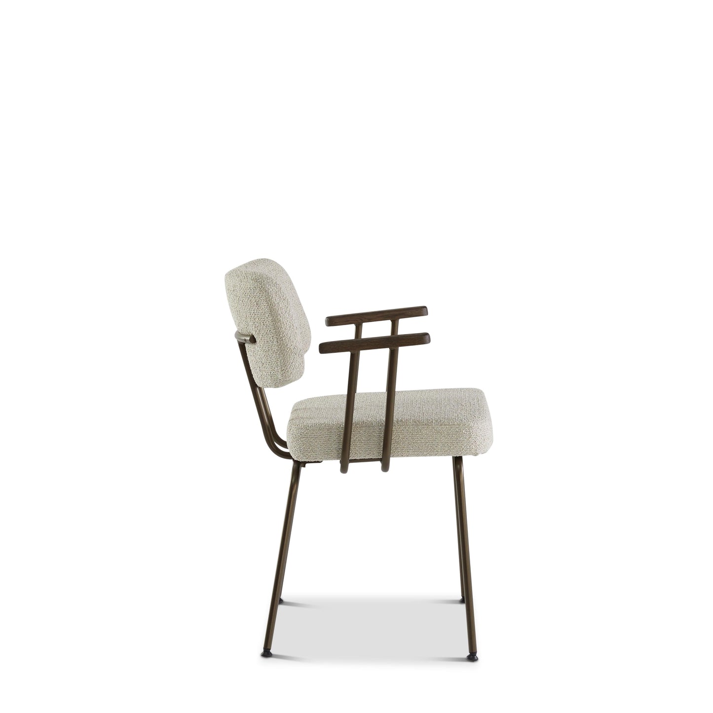 Dyyk Ted eetkamerstoel arm smoke anodic brown Rhythm Naturel