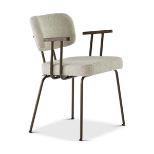 Dyyk Ted eetkamerstoel arm smoke anodic brown Rhythm Naturel