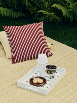 HAY Terrazza kussen 60x60 cm Narrow Stripe Terracotta