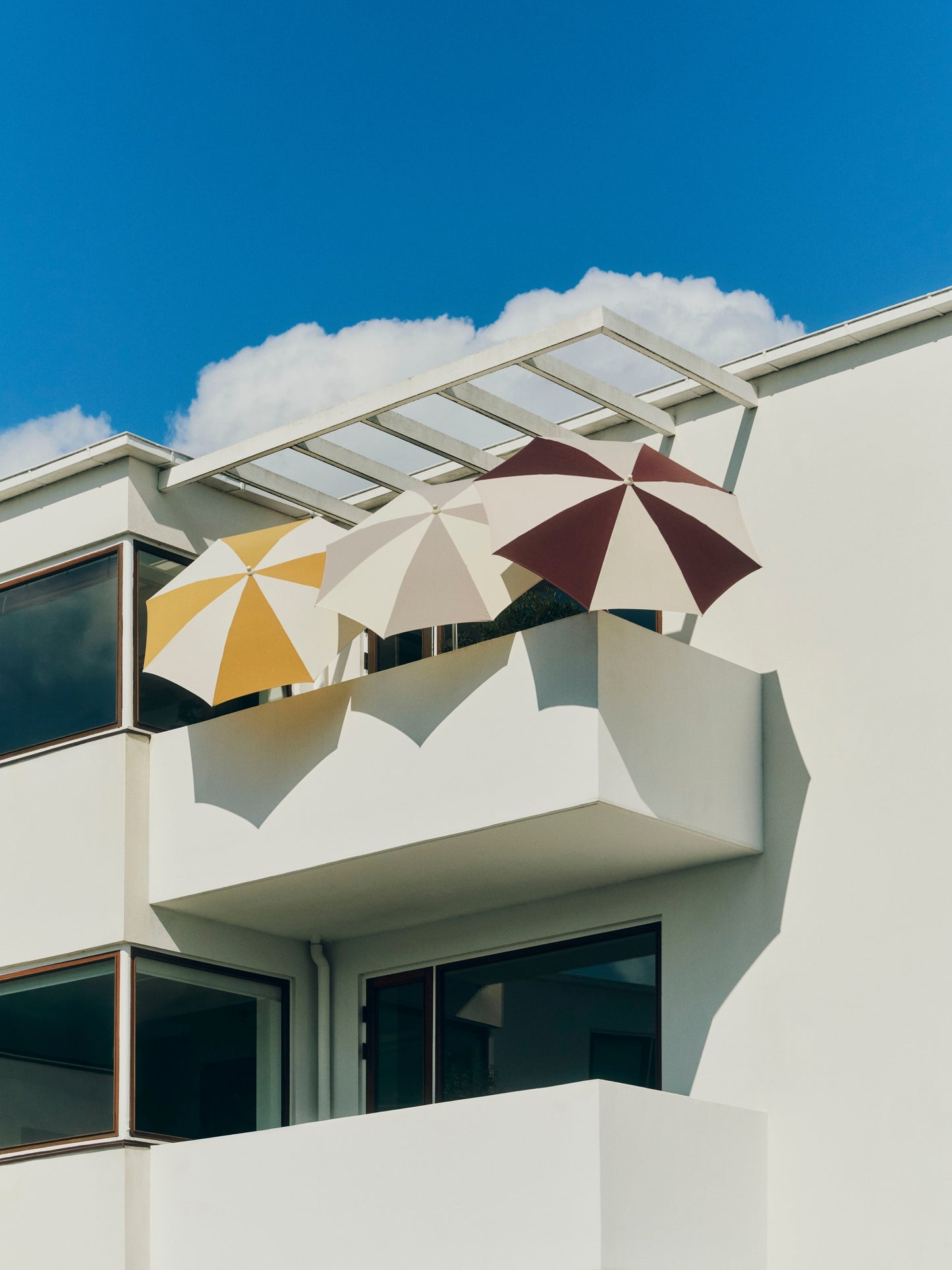 HAY Terrazza Octagon parasol Off-White / Grey
