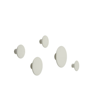 Muuto Dots wandhaak set van 5 Off-White