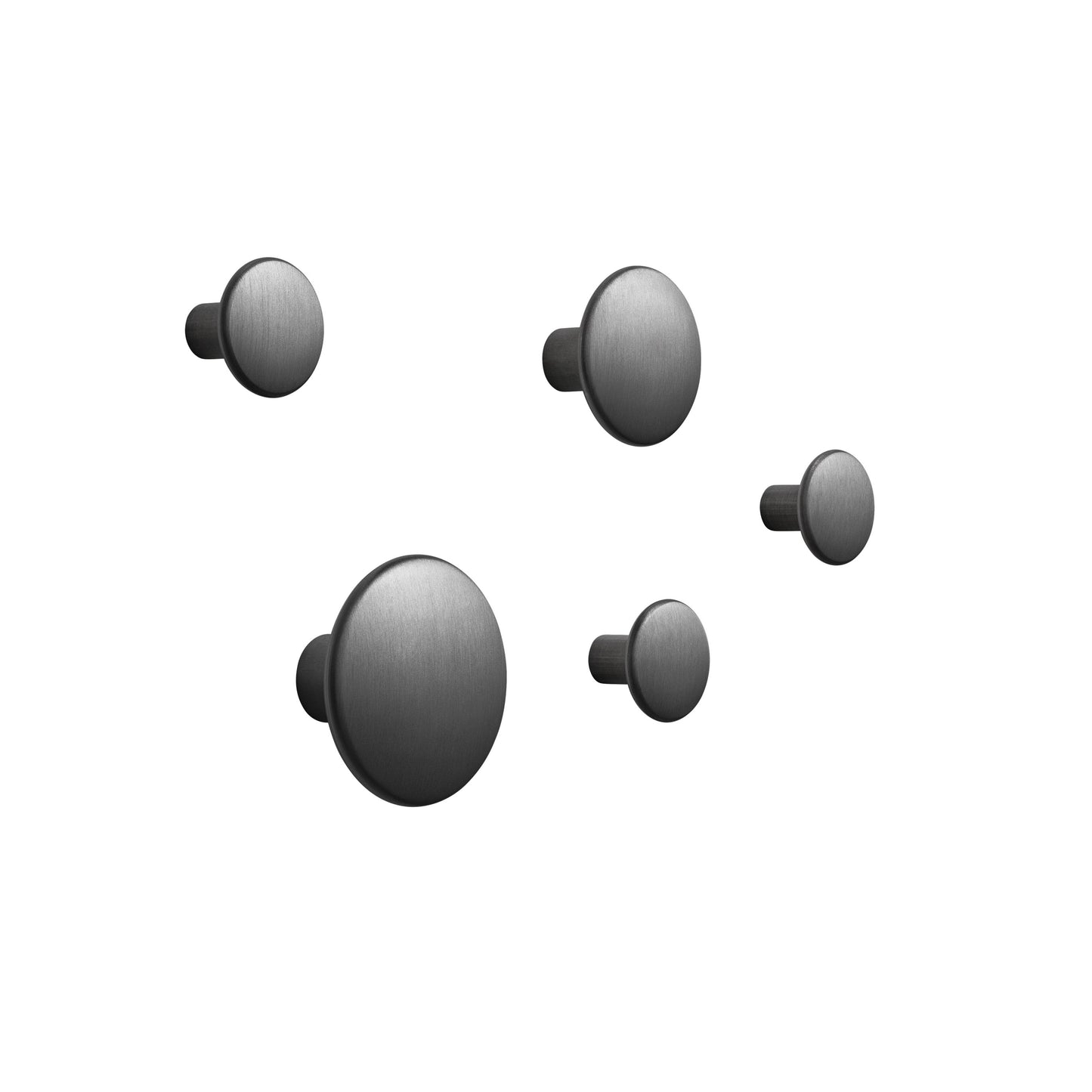 Muuto Dots wandhaak set van 5 Black