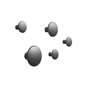 Muuto Dots wandhaak set van 5 Black