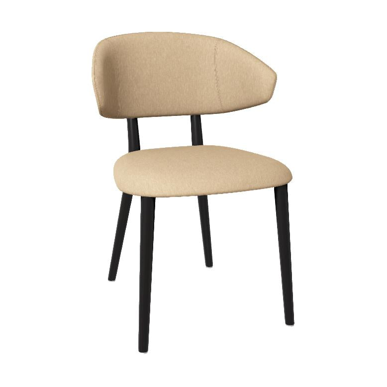 Mobitec Toro C0212 eetkamerstoel Hip Hop Beige poot zwart beuken