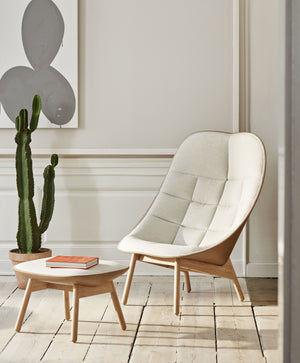 HAY Uchiwa ottoman duo stoffering grijs/zwart