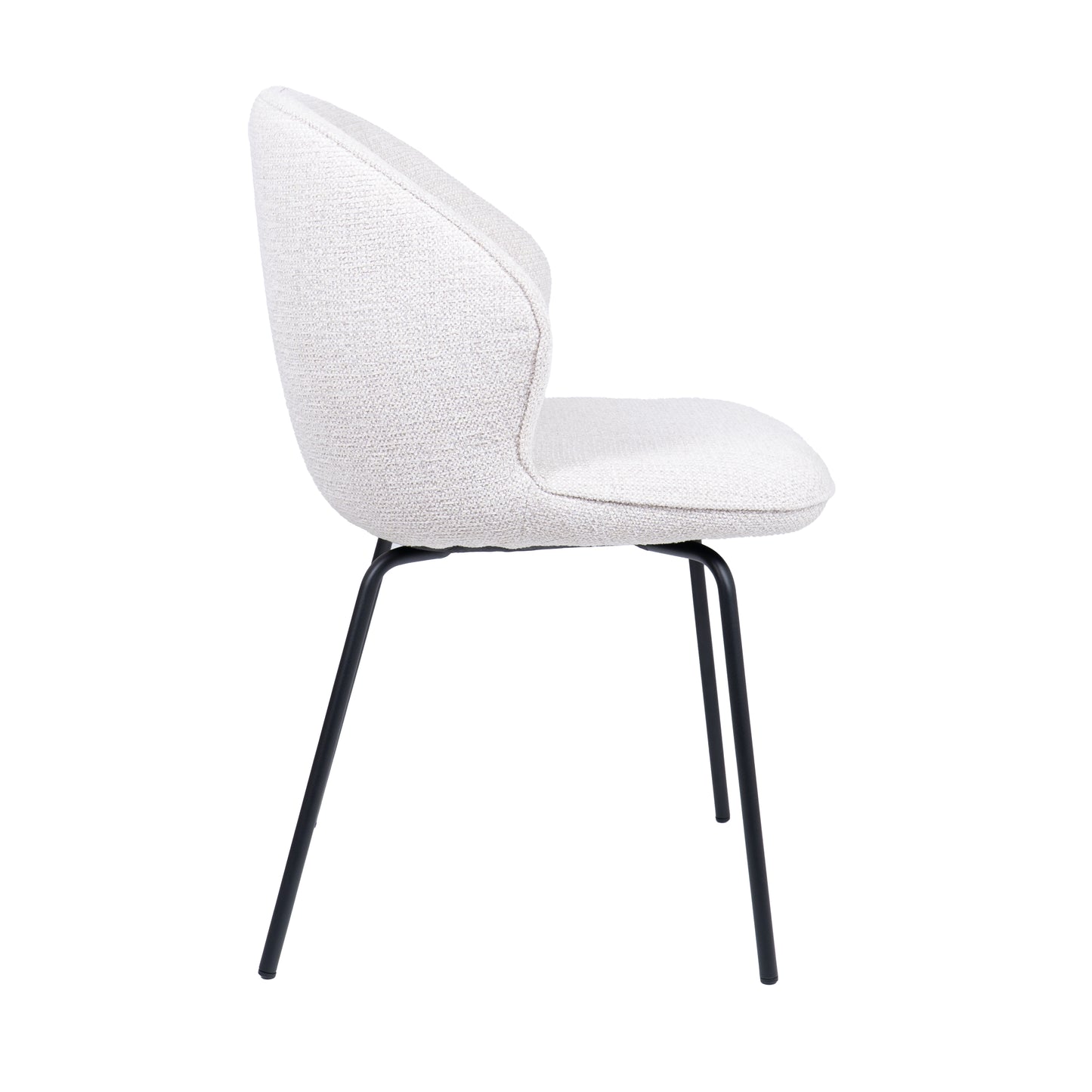 HelloChair HC26 Ulvi eetkamerstoel Milan Natural vierpoot zwart