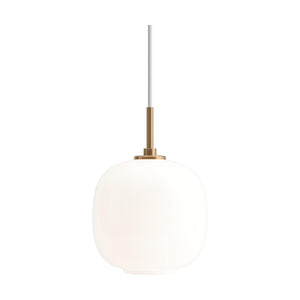 Louis Poulsen VL 45 Radiohus hanglamp Ø17,5 cm Brass/Glossy White Opal
