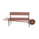 Weltevree Wheelbench tuinbank Oxide Red