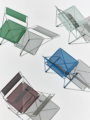 HAY X-Line eetkamerstoel gepoedercoat staal Iron Red