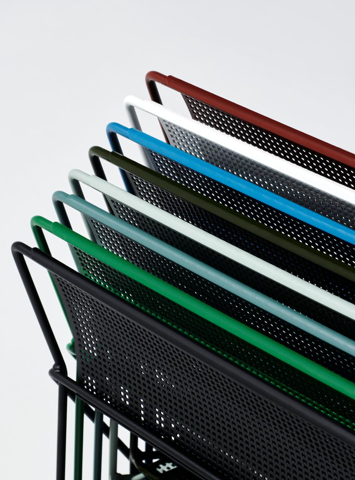 HAY X-Line eetkamerstoel gepoedercoat staal Iron Red