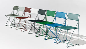 HAY X-Line eetkamerstoel gepoedercoat staal Iron Red