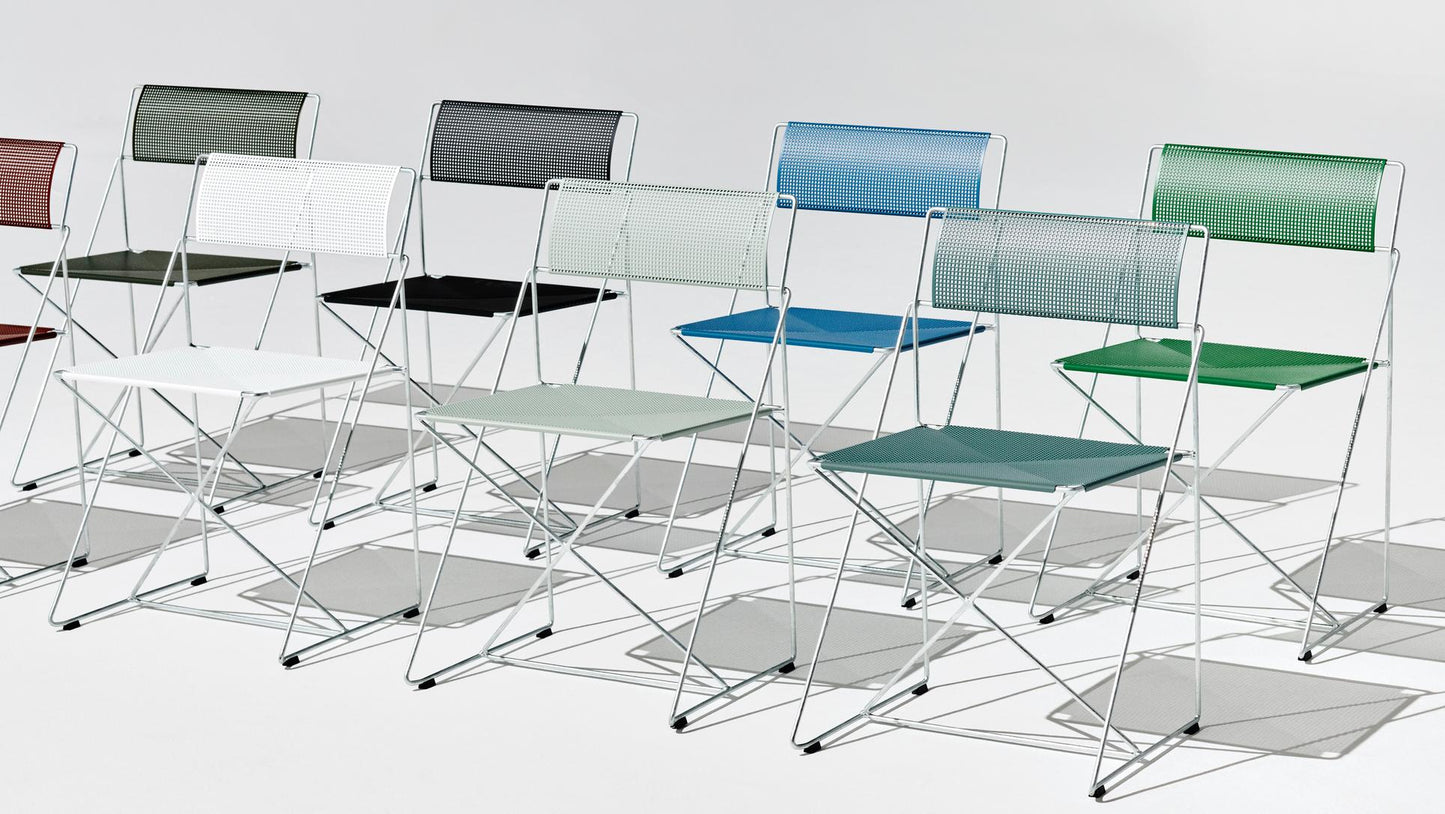 HAY X-Line eetkamerstoel gegalvaniseerd staal Autumn Green