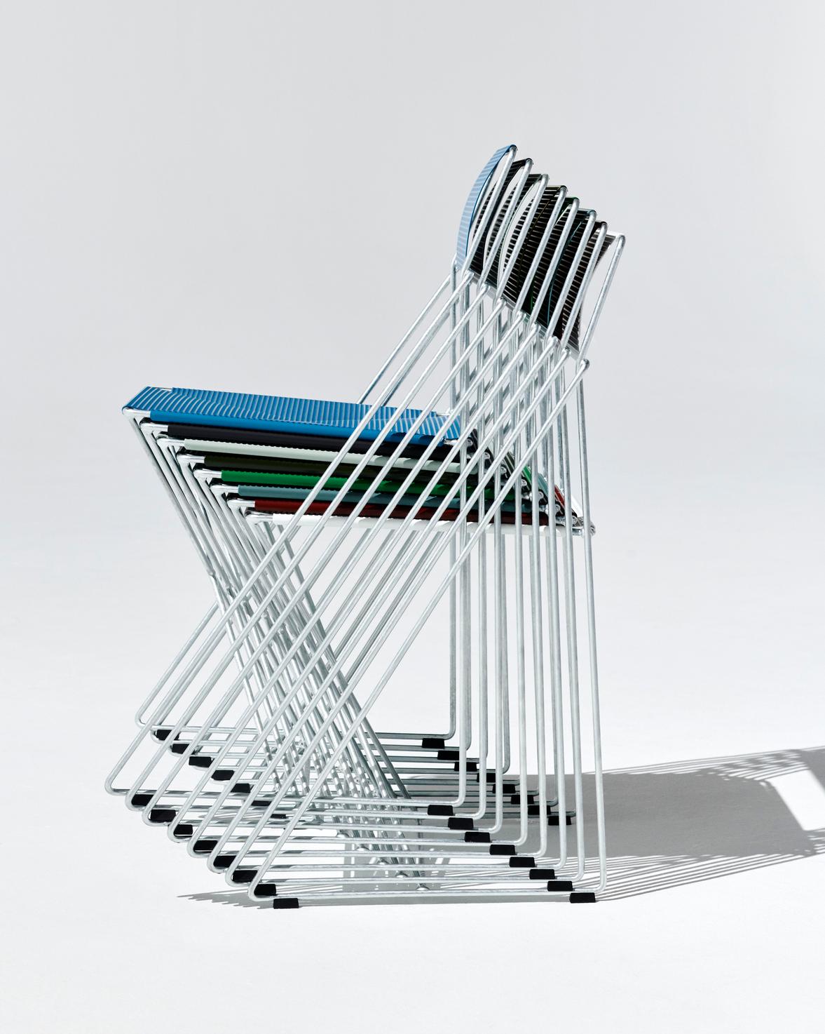 HAY X-Line eetkamerstoel gegalvaniseerd staal Autumn Green