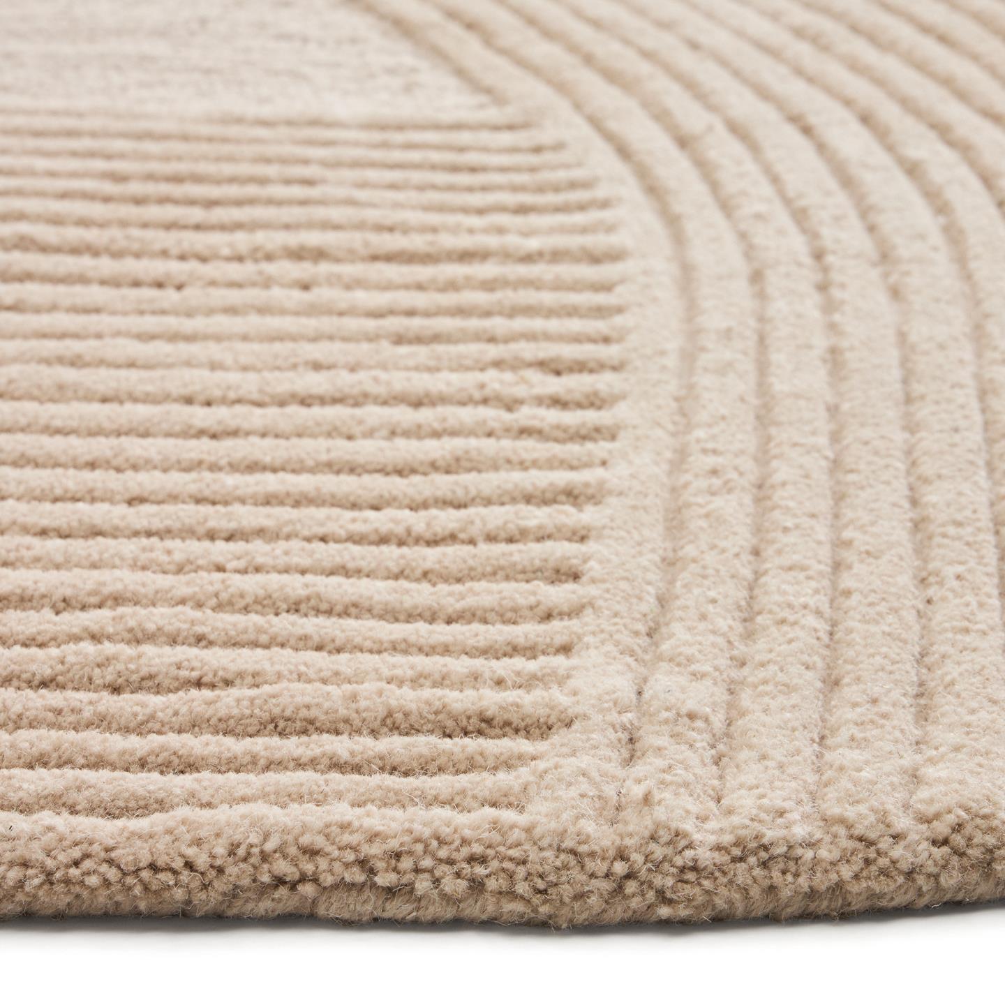 Kave Home Domm vloerkleed Ø200 cm Beige
