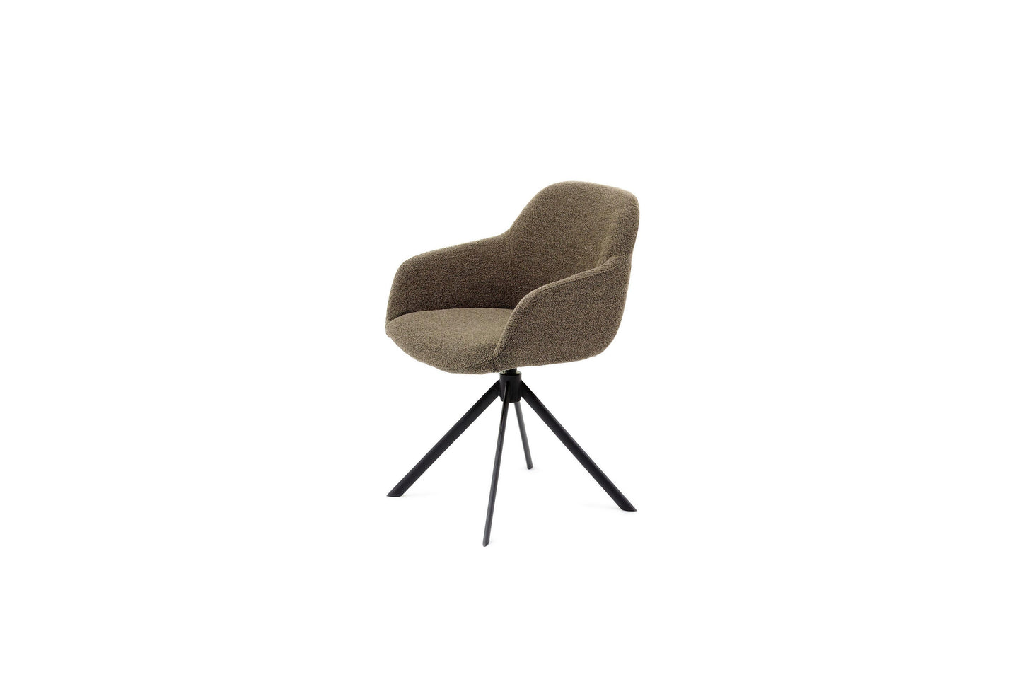 HelloChair HC30 Lon eetkamerstoel Alpine Brown spinpoot zwart