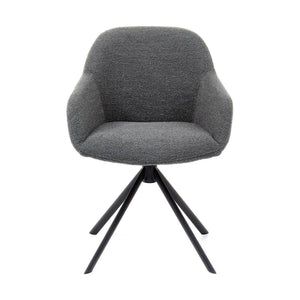 HelloChair HC30 Lon eetkamerstoel Alpine Grey spinpoot zwart
