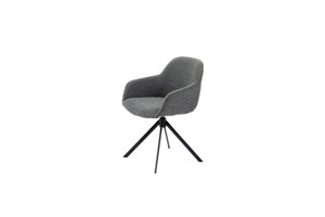 HelloChair HC30 Lon eetkamerstoel Alpine Grey spinpoot zwart