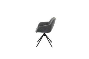 HelloChair HC30 Lon eetkamerstoel Alpine Grey spinpoot zwart