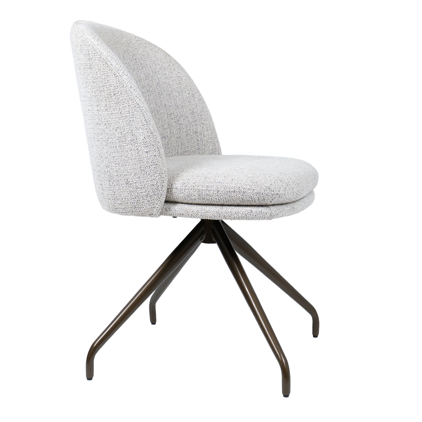 HelloChair HC20 Xess eetkamerstoel Milan Greige spinpoot anodic brown