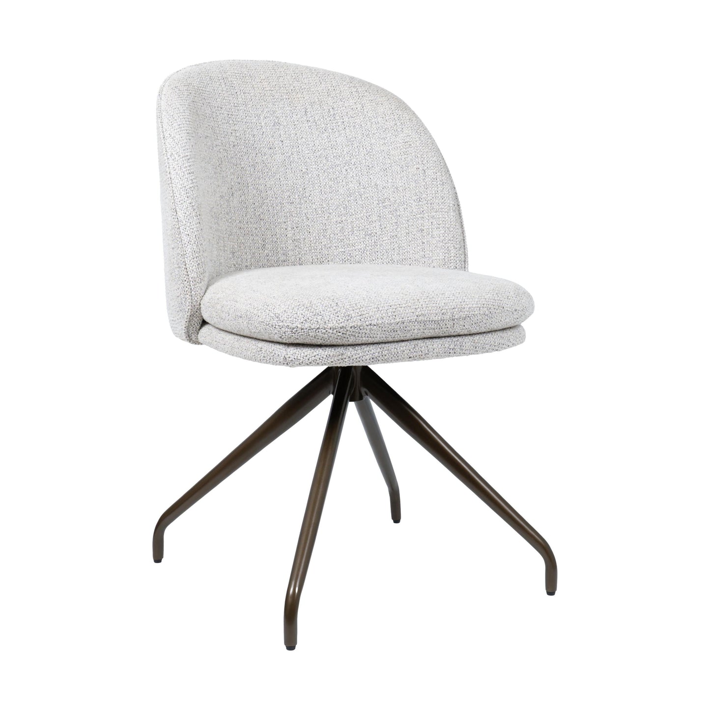 HelloChair HC20 Xess eetkamerstoel Milan Greige spinpoot anodic brown
