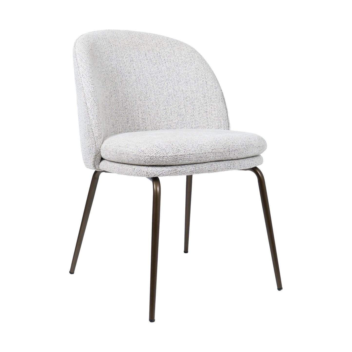 HelloChair HC20 Xess eetkamerstoel Milan Greige vierpoot anodic brown