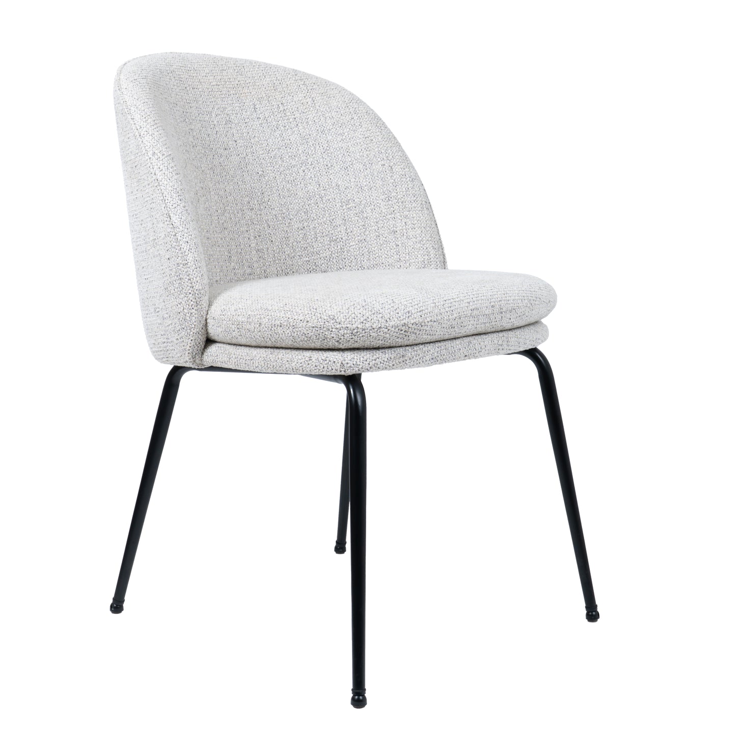 HelloChair HC20 Xess eetkamerstoel Milan Greige vierpoot zwart