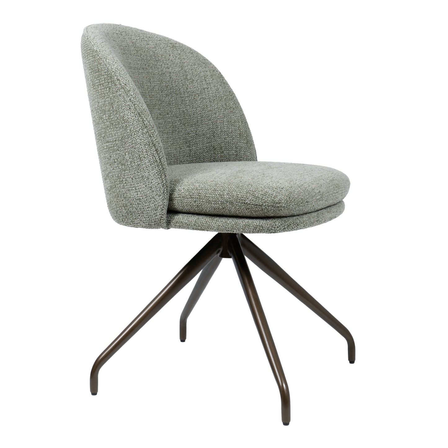 HelloChair HC20 Xess eetkamerstoel Milan Leaf spinpoot anodic brown