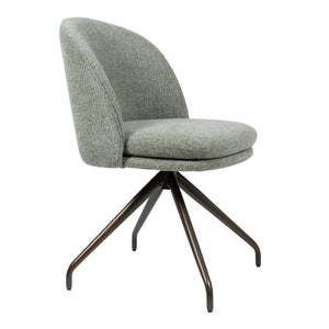 HelloChair HC20 Xess eetkamerstoel Milan Leaf spinpoot anodic brown