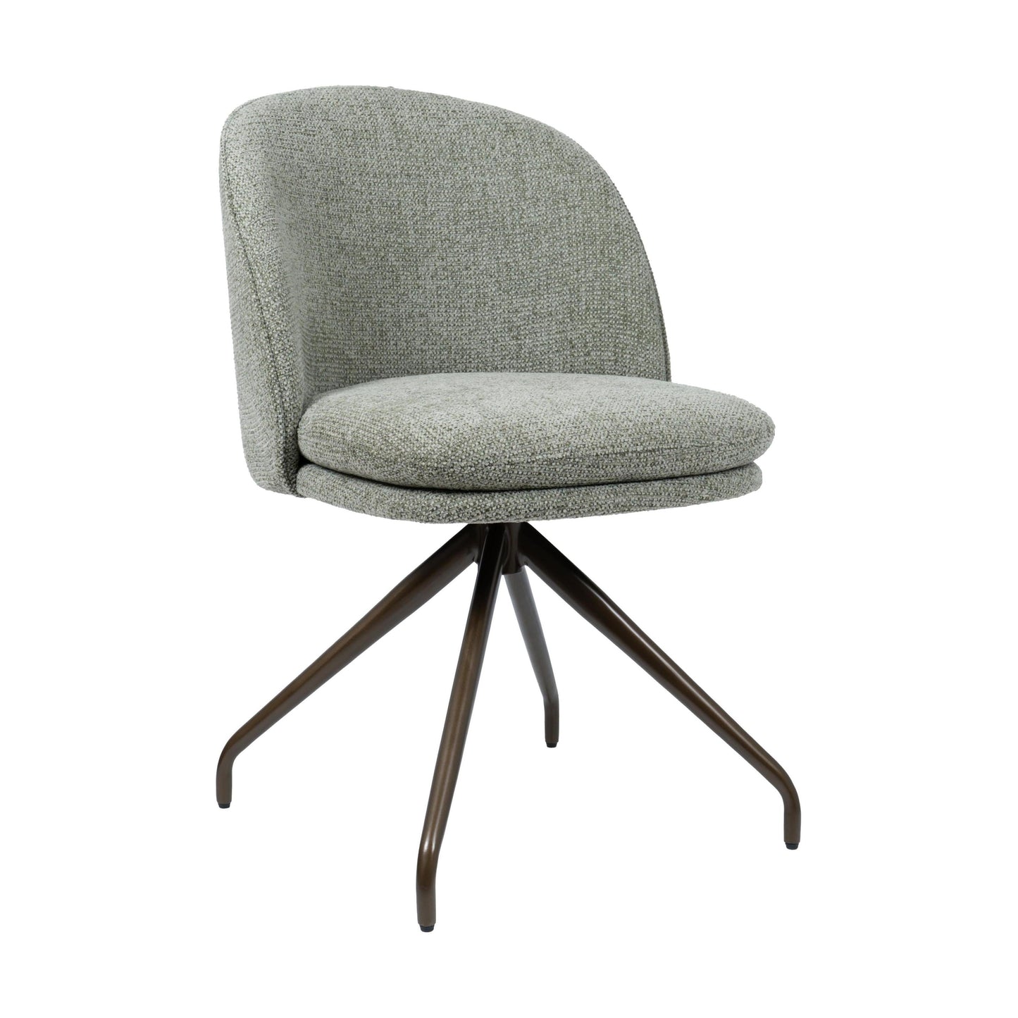HelloChair HC20 Xess eetkamerstoel Milan Leaf spinpoot anodic brown