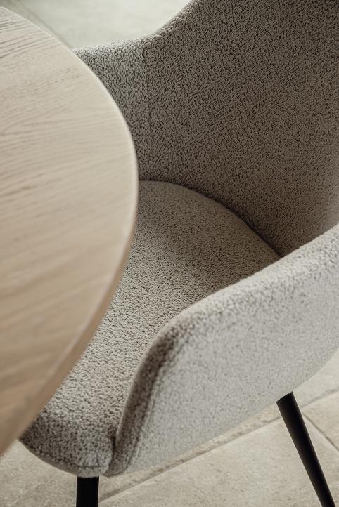 HelloChair HC29 Mijs eetkamerstoel Sneak Linen vierpoot zwart