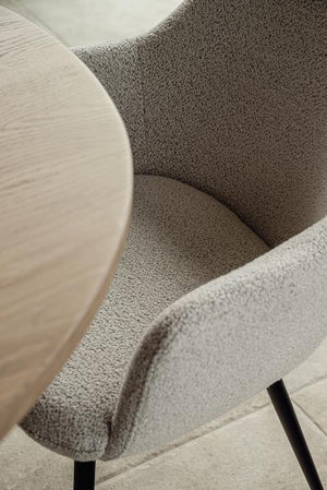 HelloChair HC29 Mijs eetkamerstoel Sneak Linen vierpoot zwart