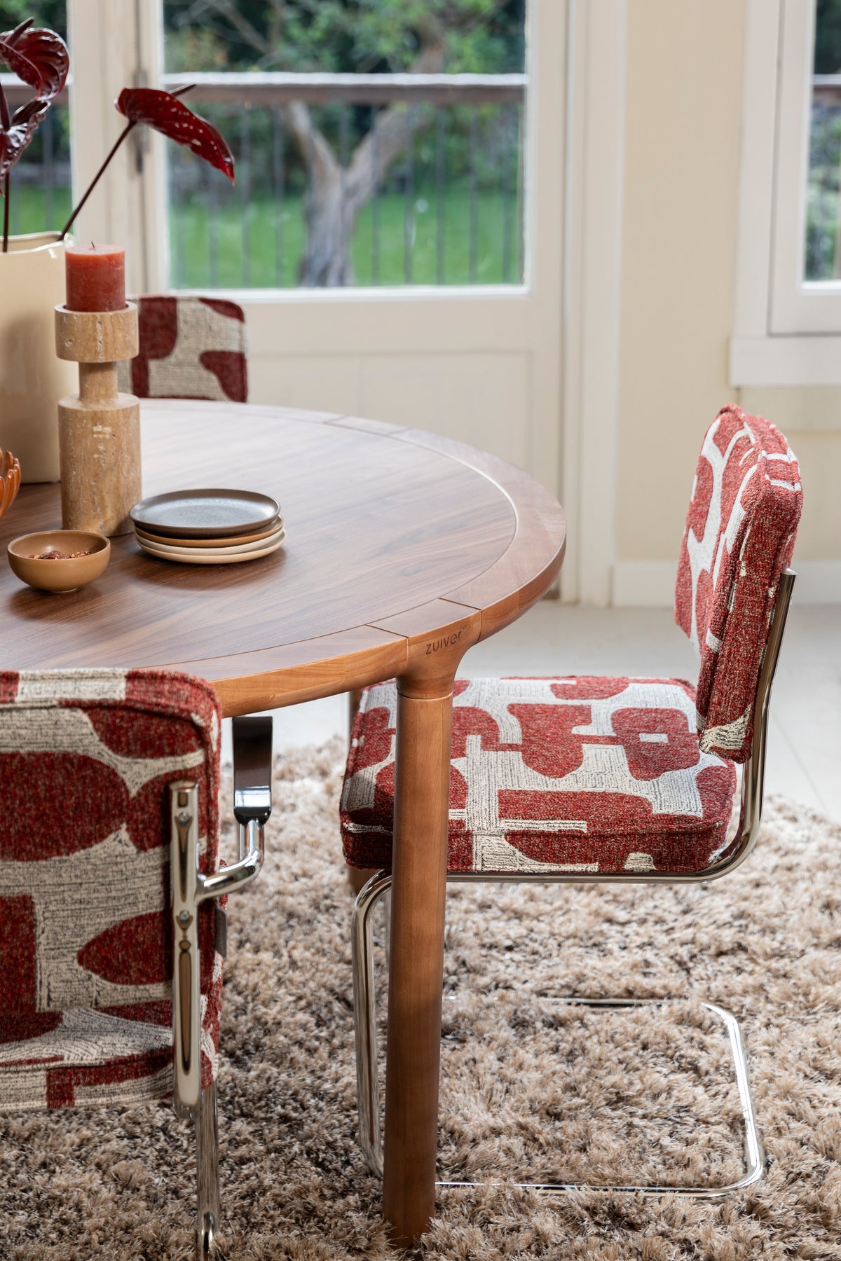 Zuiver Ridge Deco eetkamerstoel Red