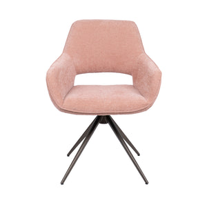 HelloChair HC27 Zasu eetkamerstoel Beach Roze spinpoot bruin