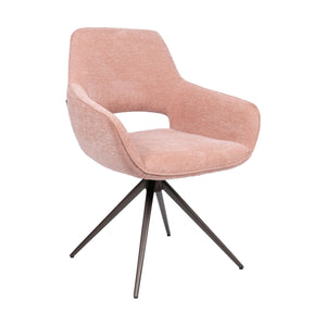 HelloChair HC27 Zasu eetkamerstoel Beach Roze spinpoot bruin